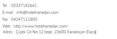 Karakoan Hanedan Otel telefon numaralar, faks, e-mail, posta adresi ve iletiim bilgileri